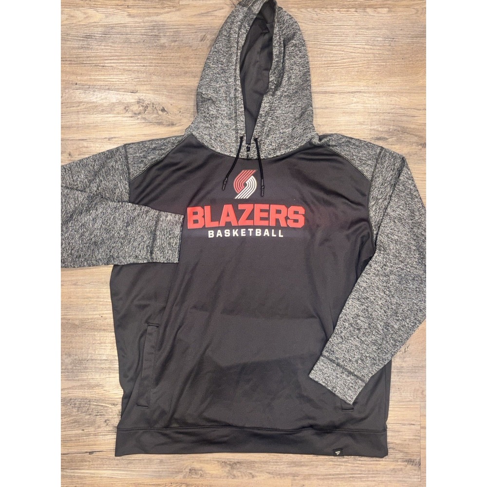 Portland Trail Blazers Fanatics Hoodie 2XL Black Gray NBA Basketball Pullover